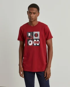 LION OF PORCHES T-Shirts^T-shirt de algodão com estampado
