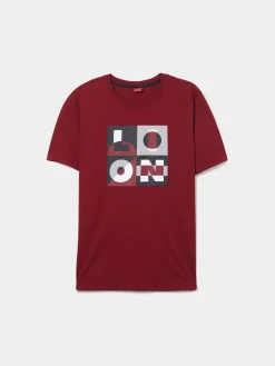 LION OF PORCHES T-Shirts^T-shirt de algodão com estampado