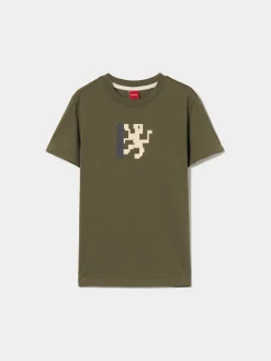 LION OF PORCHES T-Shirts^T-shirt de algodão com estampado