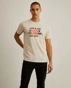LION OF PORCHES T-Shirts^T-shirt de algodão com mensagem