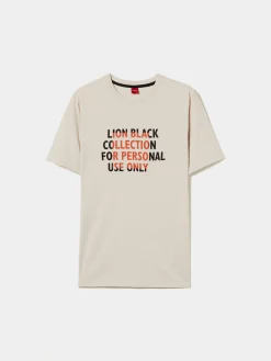 LION OF PORCHES T-Shirts^T-shirt de algodão com mensagem