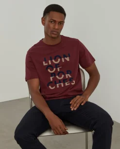 LION OF PORCHES T-Shirts^T-shirt de algodão