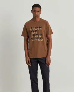 LION OF PORCHES T-Shirts^T-shirt de algodão