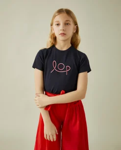 LION OF PORCHES T-Shirts^T-shirt manga curta com bordado LOP