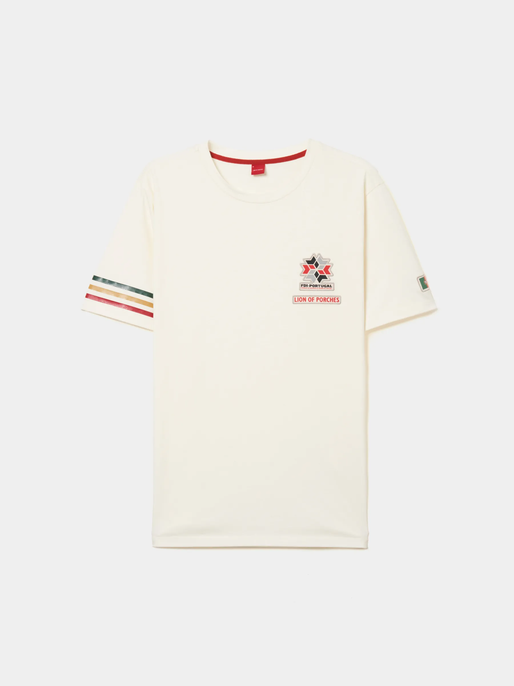 LION OF PORCHES T-Shirts^T-shirt masculina de algodão Lion x FDI