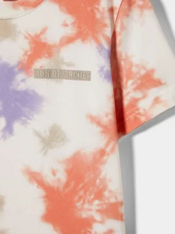 LION OF PORCHES T-Shirts^T-shirt padrão tie dye em algodão