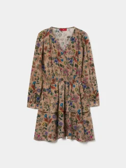MULHER LION OF PORCHES Vestidos / Macacões^Vestido com estampado floral e decote em trespasse