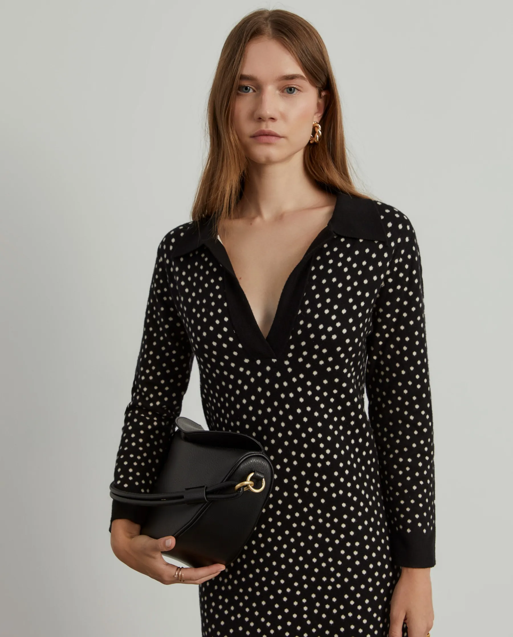 MULHER LION OF PORCHES Vestidos / Macacões|Vestidos^Vestido de malha polka dots