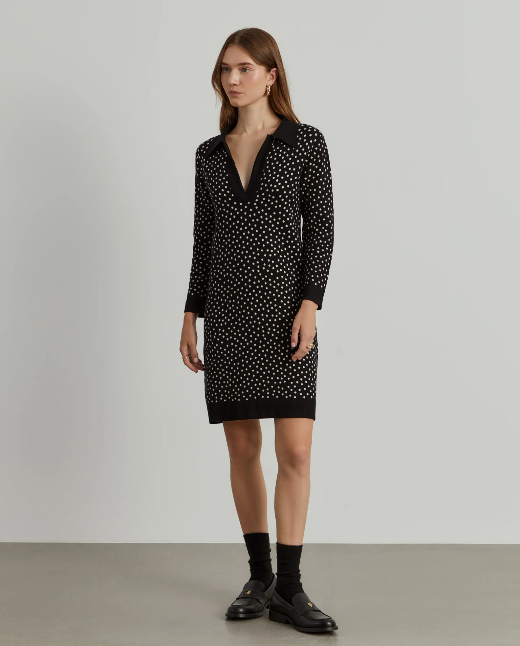 MULHER LION OF PORCHES Vestidos / Macacões|Vestidos^Vestido de malha polka dots